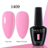 Yeknu  15ml Gel Nail Polish LED Semi-permanent Summer Varnish UV Vernis Blue Color Enamels For Nails Gellak Top Coat Base Polish