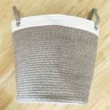 Yeknu  Cotton Rope Hamper Clothing Storage Basket Toy Debris Storage Basket Collapsible Organizer