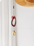Yeknu  New Chinese Style Wooden Wind Chimes Camping Decorative Good Luck Charm Ornament Small Hanging Piece Garden Decor