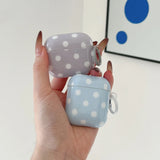 Yeknu  ins Korean gray-blue polka dot simple application airpods4 earphone cover pro3 new airpodspro2 protective cover 3rd