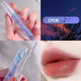 Yeknu  Galaxy Mirror Lip Gloss Glitter Lipgloss Transparent Lip Oil Long Lasting Moisturizing Lipstick Lipgloss Lips Makeup Cosmetics