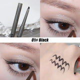 Yeknu  Silky Long-lasting Eye Liner Pencil  Eyeliner Pen Natural Matte Wine Red Eyeliner Easy To Color Waterproof Eye Make Up Cosmetics