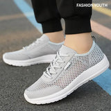 Yeknu  Large Size 46 Comfortable Men's Shoes Light Fashion Casual Sports Shoes Breathable Flying Mesh Top Loafers zapatillas de deporte