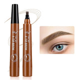 Yeknu  Korean four fork eyebrow pencil waterproof long lasting easy to use for beginners natural look four end design