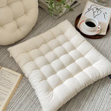Yeknu  high-end tatami round dining chair strap chair cushion Japanese simple white square seat cushion sedentary