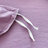 Washed Cotton Solid Color four Piece Set 1 bed sheet 1 duvet cover 2 pillowcases