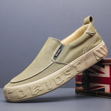 Yeknu  New Men's Canvas Casual Shoes Man Flats Loafers Leisure Breathable Slip On Fashion Breathable Sneakers