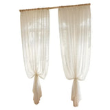 Yeknu  High-grade Embroidered Window Screen White Screen Curtains For Living Room French Window Balcony And Bay Window
