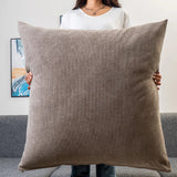 Yeknu  Large Square Pillowcase Coffee Sofa Back Huge Cushion Cover Washable Living Room Bedroom Pillow Cases Solid Color 60/70/80CM