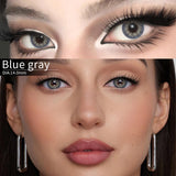 Yeknu  1Pair Fashion Big Lenses Colored Contact Lenses for Eyes Beauty Blue Eyes Lenses Natural Green Pupils Brown Grey Lens
