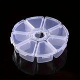 Yeknu  1 x Clear Plastic Treasure Bead Jewelry Organizer with 8 compartments for jewelry, accessories and small items.