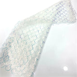 Yeknu  1 Yards Fish Scale Sequin Glitter Fabric Net Embroidery Spring and Summer for DIY Sewing Clothes Skirts Dresses Handmade Cloth