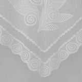 Yeknu  Modern mat White Knitted Lace Hollow out Kitchen Door Curtain Curtain for Wardrobe Window Polyester Material