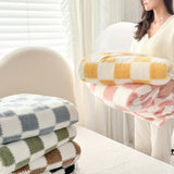 Yeknu New Panda Plush Autumn Winter Warm Blanket  Four-season Thermal Sofa Blanket for Throw Soft Comfortable Napping Blanket Knee Leg