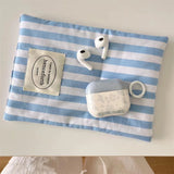 Yeknu  Ins Summer Fresh Blue Flowers Suitable for Apple AirPods Pro 1 and 2 Earphone Case Protective Cover