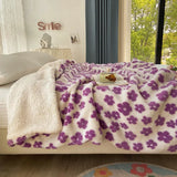 Yeknu  Retro Jacquard  Blended Cover Blanket Multifunctional Sofa Nap Blanket Thick Blanket