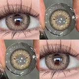 Yeknu  Brown Contact Lenses with Prescription 2pcs Colorful Korean Fashion Lenses Yearly Makeup Contact Lens Beauty Pupils