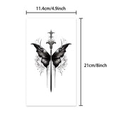 Yeknu  Long-lasting waterproof temporary tattoo stickers simulated non-reflective butterfly sword pattern fake tattoo on women's arm