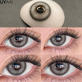 Yeknu  Lenses with Myopia Blue Pupils Korean Lens Disposable Colored Contact Lenses for Eyes Green Eye Contacts Eye Color Lenses