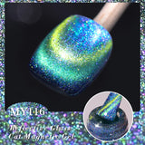 Yeknu  10ml Super Shining Reflective Cat Magnetic Gel Ultra Shine Glitter Red Silver Soak Off UV LED Gel Nail Art Varnish