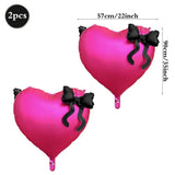 Yeknu  Heart-shaped Foil Balloon with Bow for Women Birthday Party Weddings Baby Shows Valentine's Day Anniversary Photograph  Decor