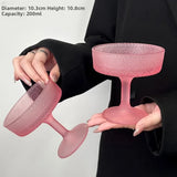 Yeknu  Pink Drill Patterned Glass Ice Cr Cup Dert Glass Sculpted Design Single Layer Universal Cup Nordic Sle 200ml Capaci