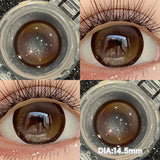 Yeknu  2pcs/pair 14.5MM Iris Brown Lenses Beauty Makeup Pupils Eye Color Lenses Colorful Contact Lenses Fashion Blue Green Lens