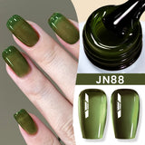 Yeknu  Jelly Transparent Gel Nail Polish Nude Pink  Color UV Soak Off Gel Varnish Jade Nail Art Gel 10ml Design Manicure