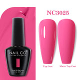 Yeknu  15ml Orange Color Nail Gel Polish Semi Permanent Red Pink Gellack Nail Art Salon Soak Off UV LED Glitter Nail Gel Varnish