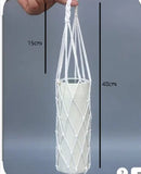 Yeknu  Portable Coffee Cup Bag Hollow Out Bottle Bag Practical Mugs Bag Foldable Water Bottle Bags Woven Net Bag Cup Cover