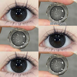 Yeknu  1 pair New Purple Halloween Colored Contact Lenses Beauty Myopia Lens for Eyes Fashion Big Eye Lenses Natural Blue Lenes