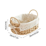 Yeknu  Imitation Rattan Rattan Storage Baskets Vegetable Fruit Home Decoration Hand-woven Baskets Toy Storage Multi-Purpose