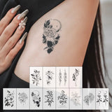 Yeknu  Fresh and Elegant Temporary Tattoo Sticker, Long-lasting and Waterproof, Leaf, Realistic Fake Tattoos for Women, For Arm, Finger