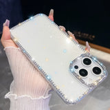 Yeknu  Bling Glitter Clear Phone Case For iPhone 17 Pro Max Case iPhone 13 15 14 16 Pro Max 17 Air Shockproof Silicone Soft Cover Funda