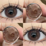 Yeknu  2pcs/Pair Color Contact Lenses with Degree Myopia Lenses Grey Lens Comestics Natural Eyes Lenses Beauty Pupils Yearly