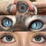 Yeknu  New 1 Pair Colorful Contact Lenses for Eyes Fashion Natura Gray Eye Contacts Blue Eye Lenses Green Lenses Yearly