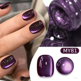Yeknu  10ml Super Shining Reflective Cat Magnetic Gel Ultra Shine Glitter Red Silver Soak Off UV LED Gel Nail Art Varnish