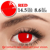Yeknu  1 Pair Halloween Lenses Cosplay Contact Lenses Popular Colored Contact Lenses Anime Lenses Pink Lenses Black Lenses