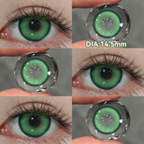 Yeknu   Pair Halloween Contact Lenses Beauty Eye Color Lenses Cosplay Pupils Myopia Lens with Prescription Natural Blue Lens