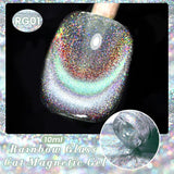 Yeknu  10ml Super Shining Reflective Cat Magnetic Gel Ultra Shine Glitter Red Silver Soak Off UV LED Gel Nail Art Varnish
