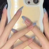 Yeknu  24Pcs Press-On Nail Long Ballet Nails with Purely Sensual Gradient Colors Fake Nails Tips Perfect Gifts for Girls and Friends