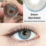Yeknu  New 1pair Colored Contact Lenses for Eyes Blue Natural Look Brown Eye Lenses Cosmetic Beauty Pupils