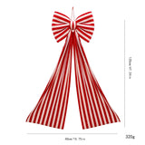 Yeknu  210cm Super Large Christmas Bow Decorations Red and White Stripes Xmas Tree Bowknot Pendant Ornament for DIY New Year Home Decor