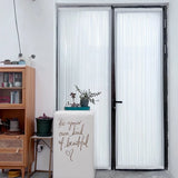 Yeknu  No-Punching Light-Permeable Privacy Curtain White Lace Magic Tape Noise-Reduction Partition Door Curtain for Bay Window