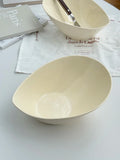 Yeknu  Anmuli Ins Sle Retro Yellow Glazed Underglaze Cerc Salad Dinner Large Bowl French Sle Pure Color Dinnerware Bowl