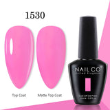 Yeknu  15ml Gel Nail Polish LED Semi-permanent Summer Varnish UV Vernis Blue Color Enamels For Nails Gellak Top Coat Base Polish