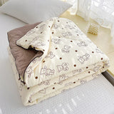 Yeknu Washed Double Gauze Spring Summer Quilt Queen Grade A Lightweight Comforter Soya Fibre Filling Soft Breathable Summer Blanket