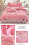 Yeknu Princess Style Korean Bed Skirt Bed Sheet Embroidered Ruffle Lace Quilt Cover Ins Bedding For Girls Luxury Home Textiles