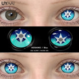 Yeknu  Cosplay Contact Lenses Makeup Colored Pupils Cosmetics Black Lenses Halloween Green Contact Lenses  White Pupils Red lens