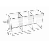 Yeknu  1pc Acrylic Straw Holder Box Kitchen Countertop Silverware Holder Plastic Storage Container for Spoon Fork Knife Utensils